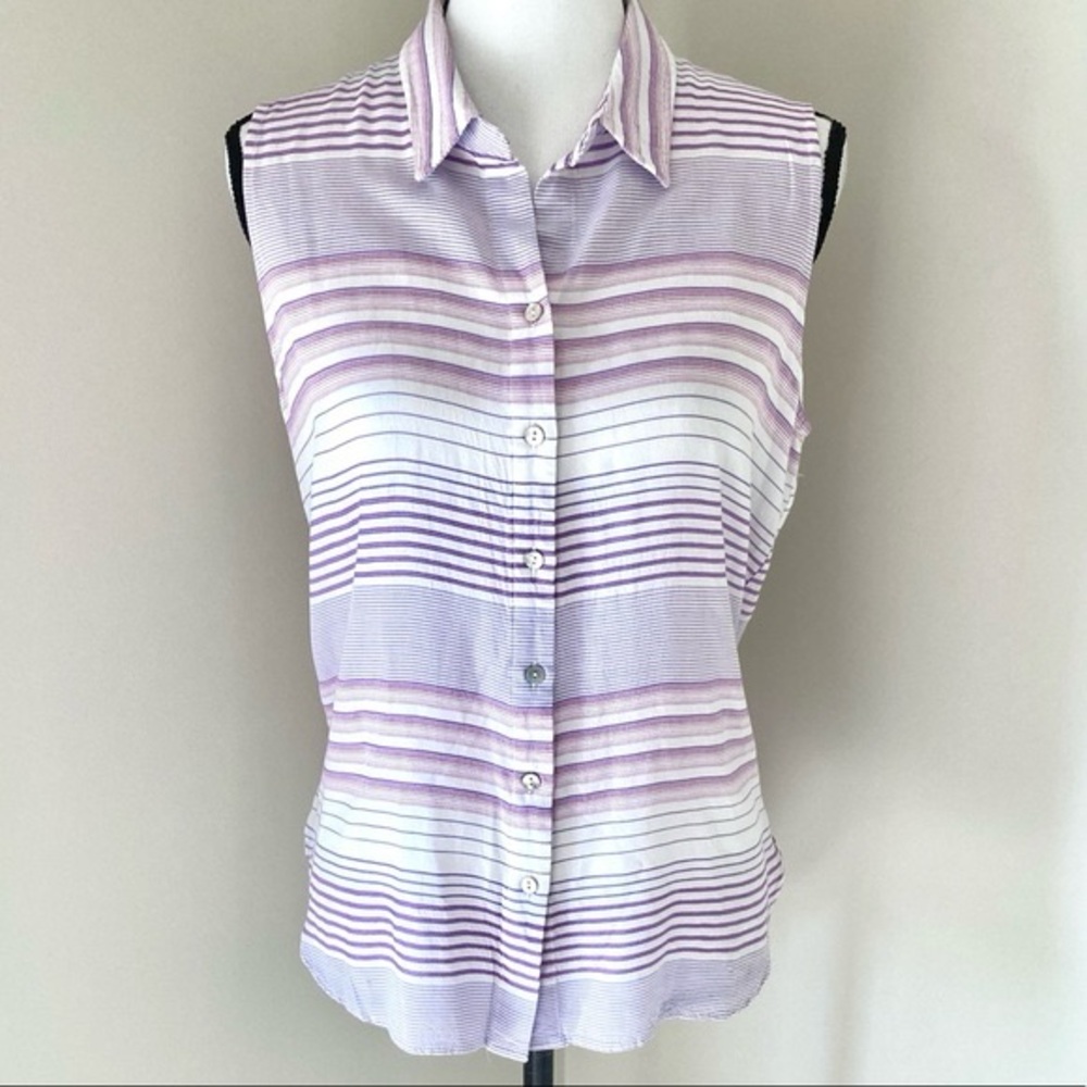 Jane and Delancey Sleeveless Button Down Top Size XL